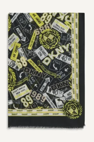 1989 City Signs Print Scarf