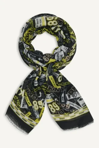 1989 City Signs Print Scarf