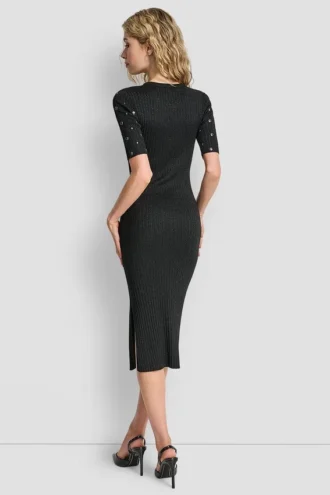 All over Studded Sweatshirt Dress