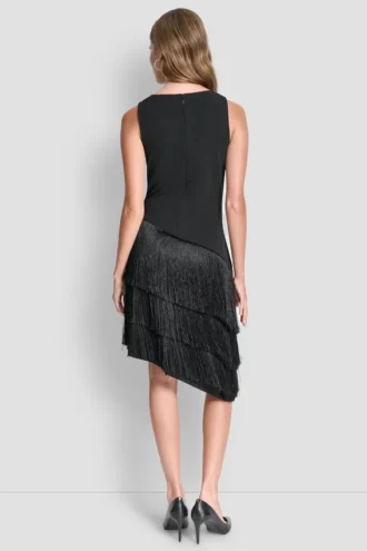 Asymmetric Fringe Dress