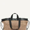 Bardot Raffia Logo Tote