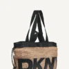 Bardot Raffia Logo Tote