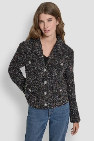 Button Front Jacket with Utility Pockets