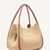 Capri Woven Straw Large Hobo Bag