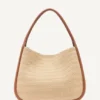 Capri Woven Straw Large Hobo Bag