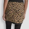 Cheetah Jacquard Mini Sweater Skirt