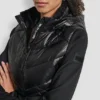Chevron Quilted Scuba Mix Jacket
