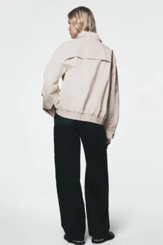 Collared Full Zip Bomber Jacket