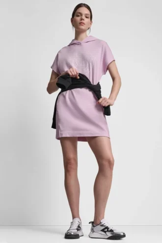 Collegiate Medallion Logo Mini Hoodie Dress