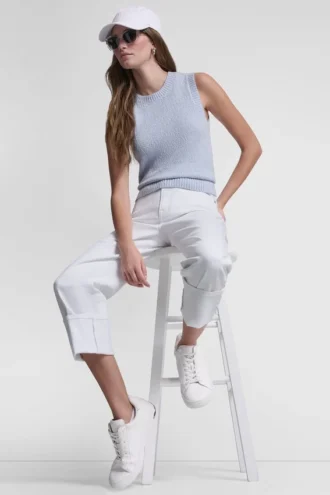 Crew Neck Sleeveless Sweater