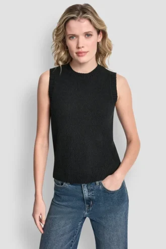 Crew Neck Sleeveless Sweater