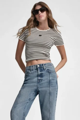 Crew Neck Striped Tee