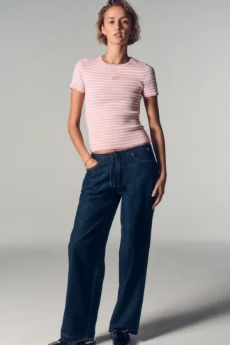 Crew Neck Striped Tee