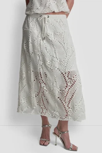 Crochet Leaf Midi Skirt