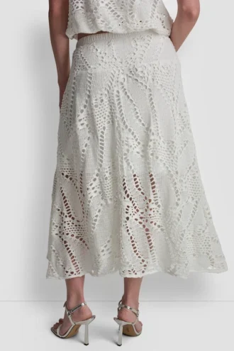 Crochet Leaf Midi Skirt