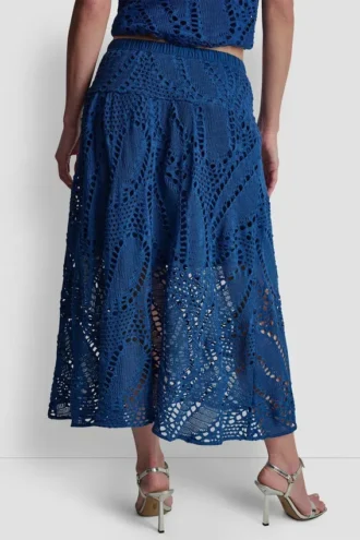 Crochet Leaf Midi Skirt