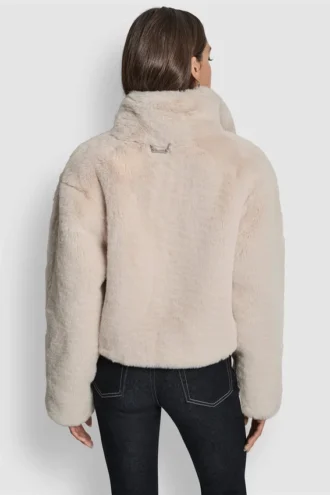 Cropped Faux Fur Jacket