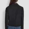Cropped Faux Wool Jacket