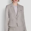 Cropped Single Button Blazer