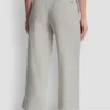 Cropped Wide Leg Linen-Blend Pants