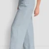 Cropped Wide Leg Linen-Blend Pants
