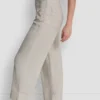 Cropped Wide Leg Linen-Blend Pants