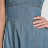 Denim Midi Fit & Flare Dress
