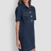 Denim Mini Shift Dress