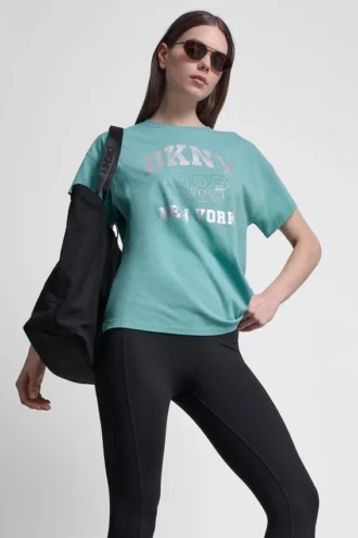 Dkny 1989 Logo Rhinestud Tee