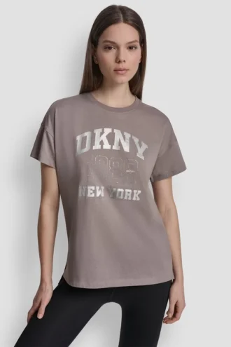 Dkny 1989 Logo Rhinestud Tee