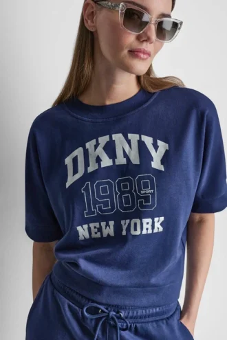 Dkny 1989 Rhinestud Logo Pullover