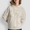 Dkny Jeans Satin Applique Chainstitch Logo Sweatshirt
