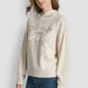 Dkny Jeans Satin Applique Chainstitch Logo Sweatshirt