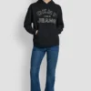 Dkny Jeans Satin Applique Chainstitch Logo Sweatshirt