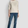 Dkny Jeans Satin Applique Chainstitch Logo Sweatshirt