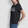 Dkny Jeans Stacked Rhinestone Tee
