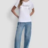 Dkny Jeans Stacked Rhinestone Tee