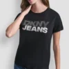 Dkny Jeans Stacked Rhinestone Tee