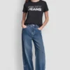 Dkny Jeans Stacked Rhinestone Tee