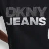 Dkny Jeans Stacked Rhinestone Tee