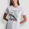Dkny Rhinestone Grafiti Tee
