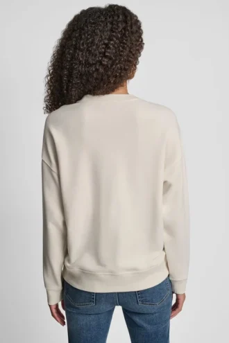 Dkny Rhinestone Stud Logo Crew Neck Sweatshirt