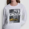 Dkny Rhinestone Taxi Logo Sweatshirt