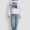 Dkny Rhinestone Taxi Logo Sweatshirt