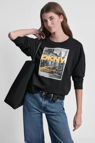 Dkny Taxi Photoreal Logo Sweatshirt
