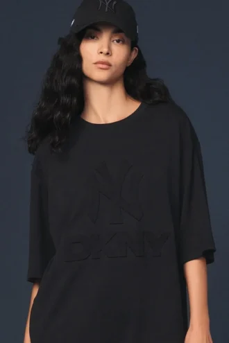 Dkny X Yankees Short-Sleeve Embossed Tee