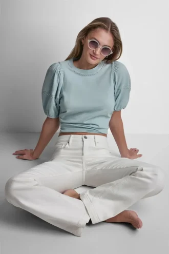 Dome Studs Mini Ruffle Shirt