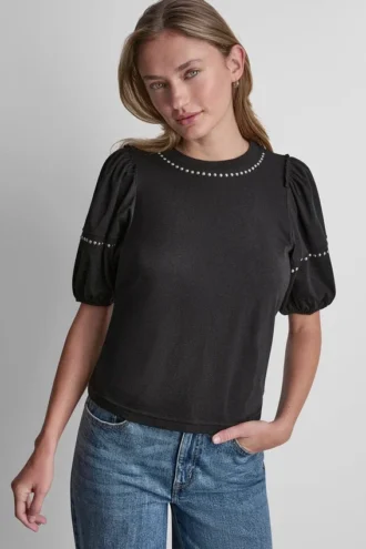 Dome Studs Mini Ruffle Shirt
