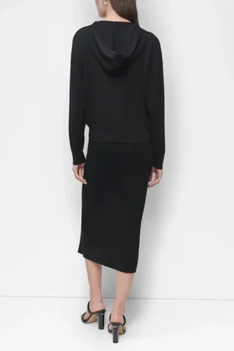 Drop Shoulder Zip up Hoodie