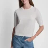 Elbow Sleeve Crew Neck Sweater